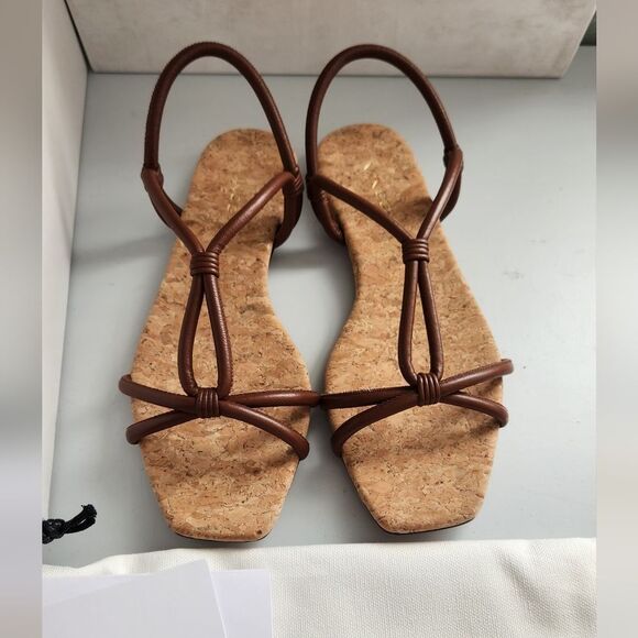 NWB Vince Hazen Square Toe Sandal COGNAC 6.5 - Picture 1 of 4